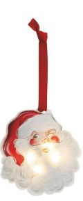 ACRYLIC LED SANTA ORNAMENT