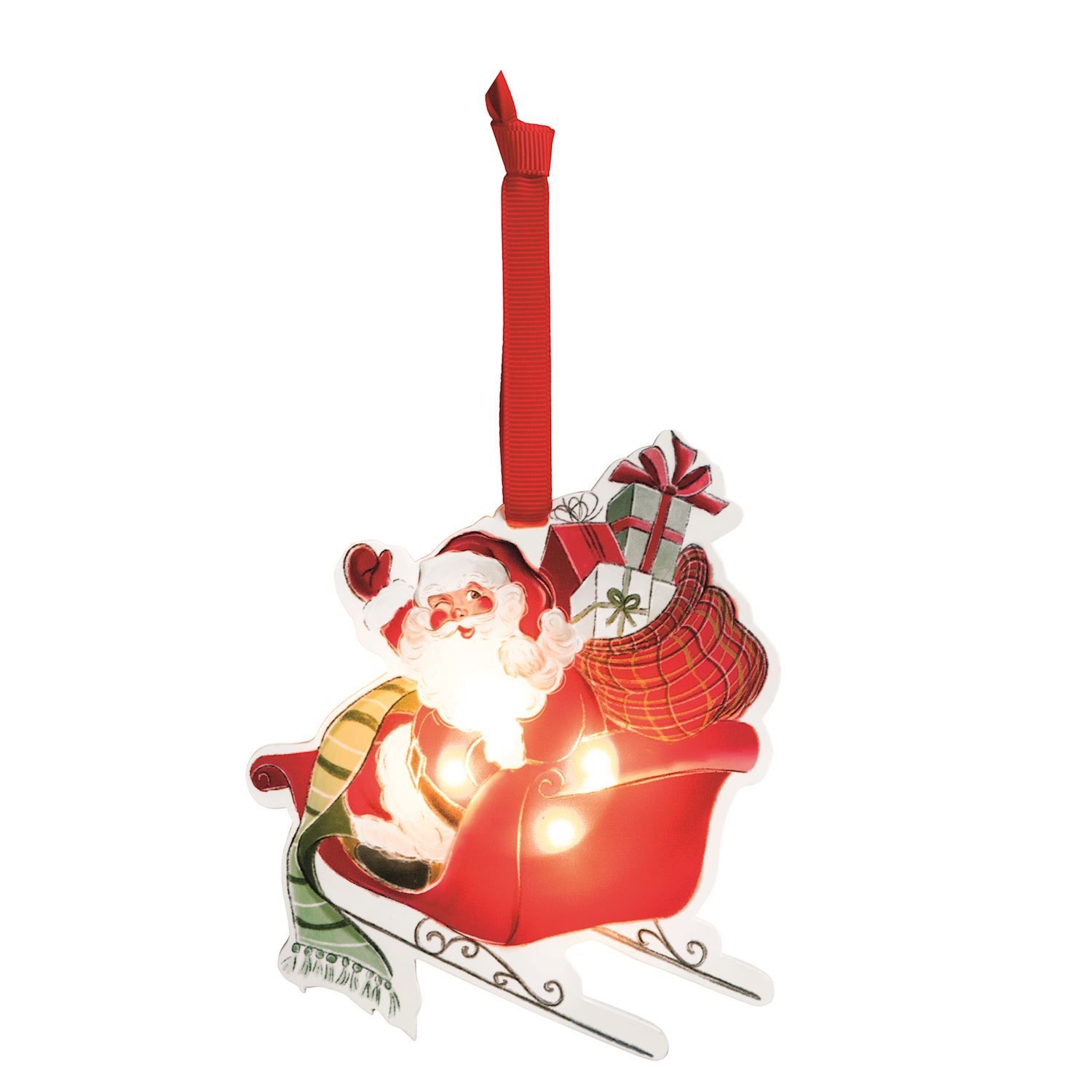 ACRYLIC LED SLEIGH ORNAMENT