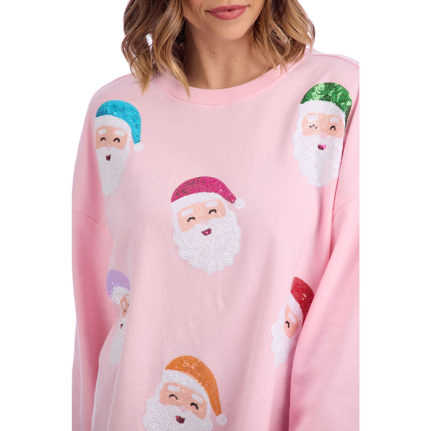 Blush Holiday Sparkle Sweatshirt Medium/Large