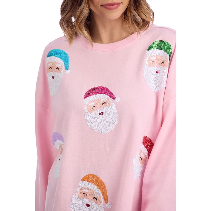 Blush Holiday Sparkle Sweatshirt Medium/Large