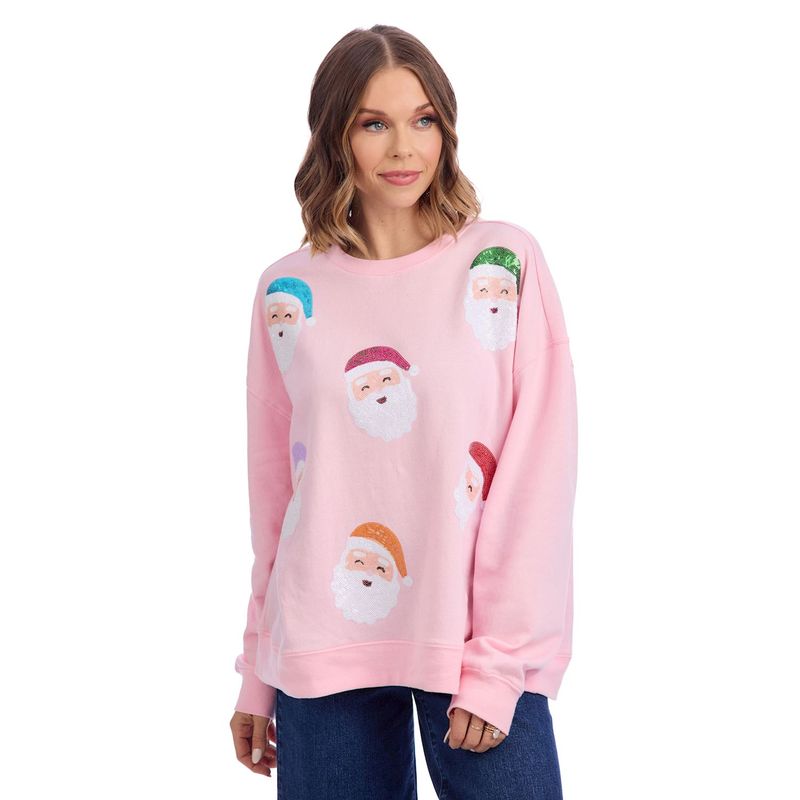Blush Holiday Sparkle Sweatshirt Small/Medium