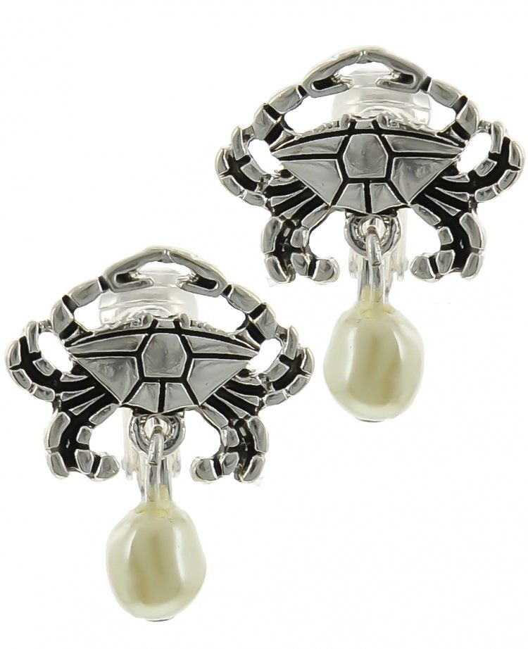 Sea Life Metal Pearl Earring Set