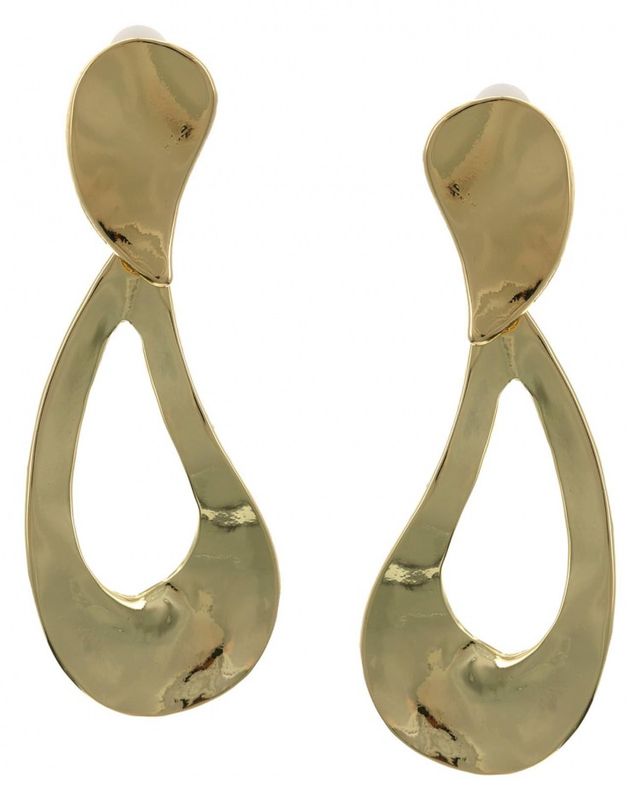 Metal Oval Dangle Earring Set