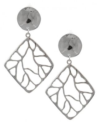 Diamond Shape Metal Dangle Earring Set