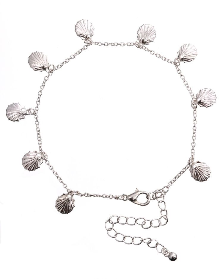 Sea Life Shell Metal Anklet