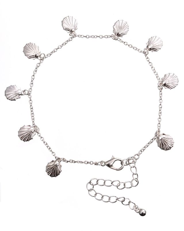 Sea Life Shell Metal Anklet