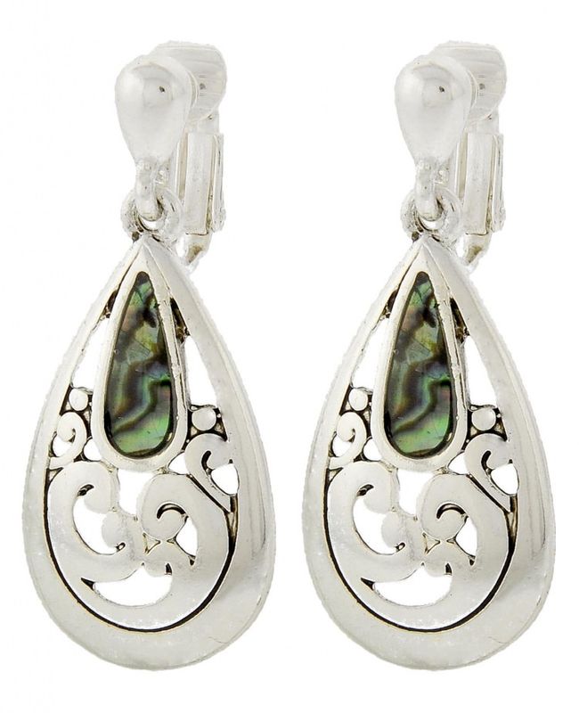 Abalone Teardrop Dangle Earring Set