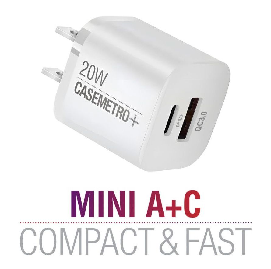 A+C Dual Fast Wall Charger 20W (MINI20WAC)