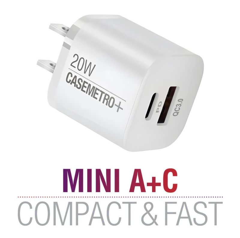 A+C Dual Fast Wall Charger 20W (MINI20WAC)