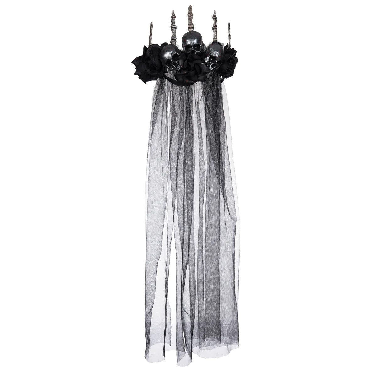 Bride Black Skull &amp; Bone Headband