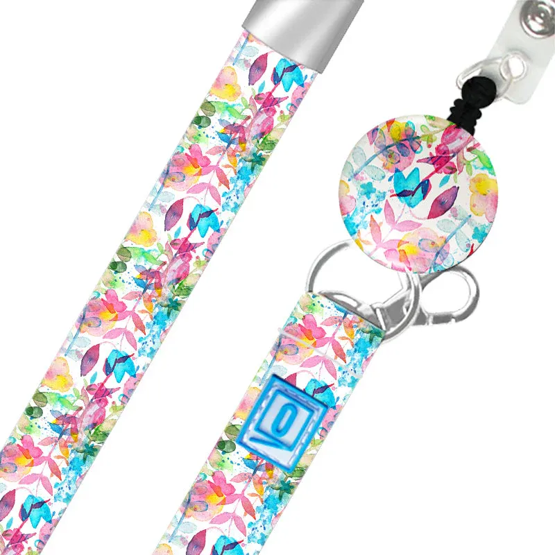 Luxe Lanyard Watercolor Floral