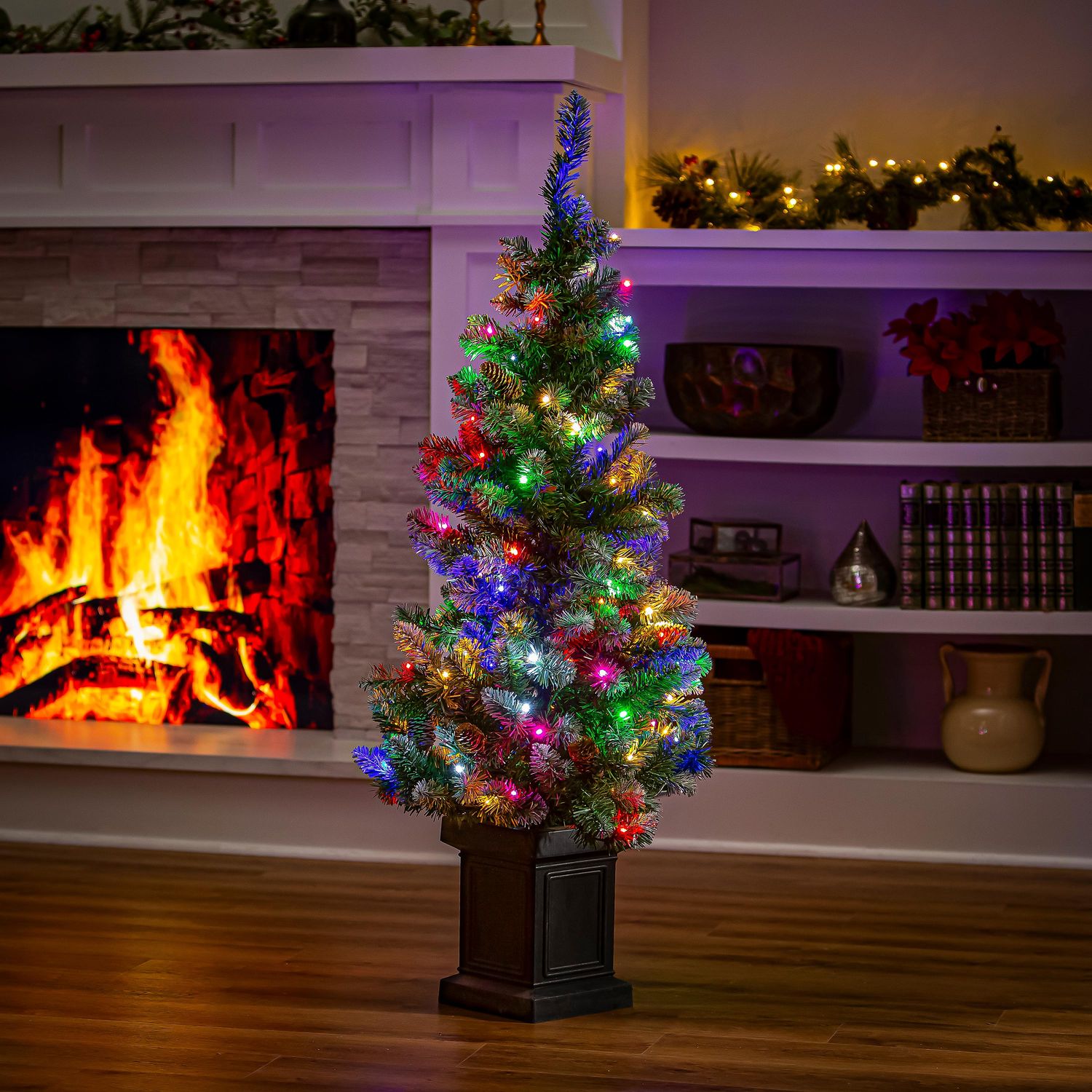 Shades of Green Tree Artificial LED Pine Cone in P