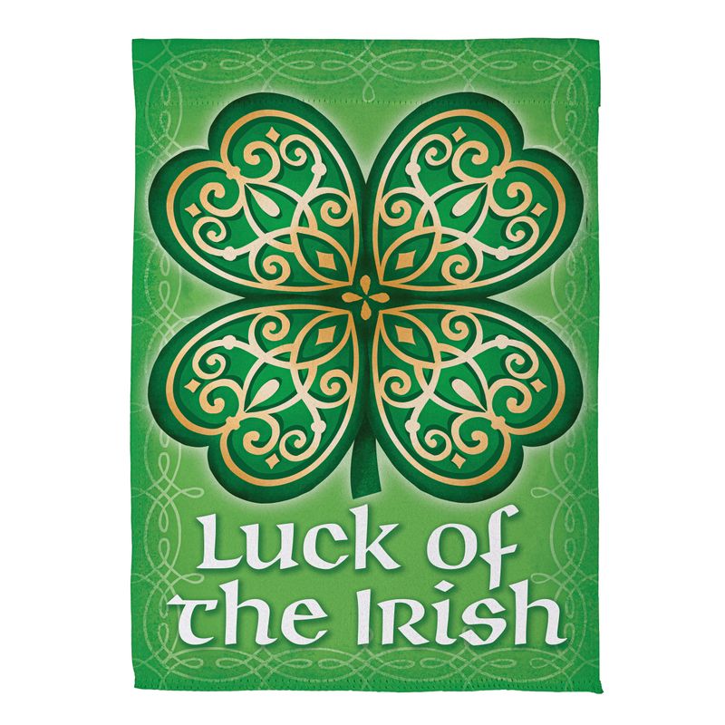 Luck Of The Irish Suede Garden Flag