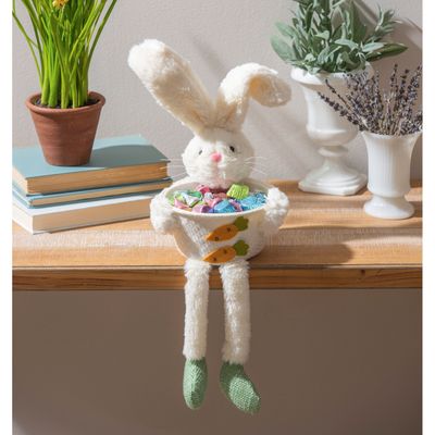 Bunny Blooms Table Decor Fabric Bunny with Bowl an