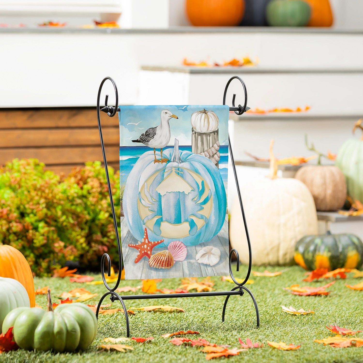 Crab O&#39; Lantern Suede Garden Flag