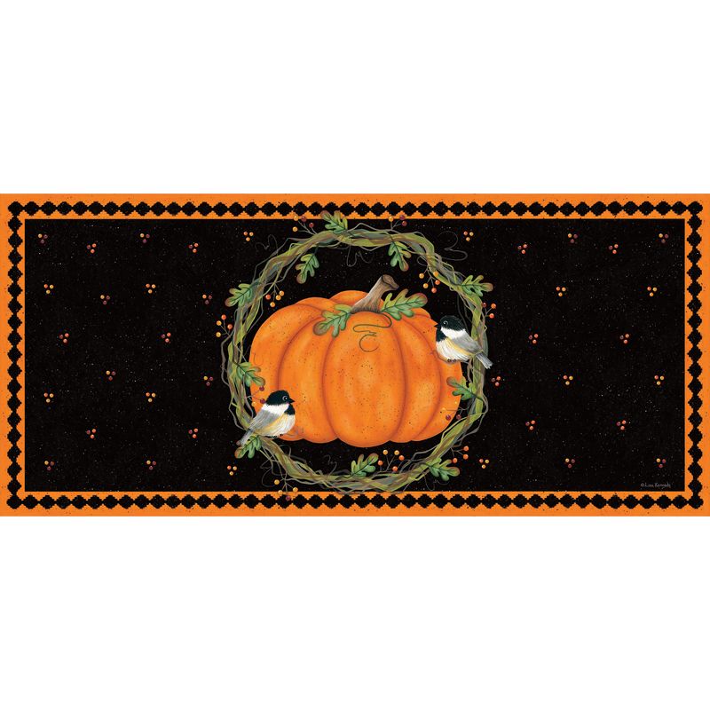 Chickadee and Pumpkin Sassafras Switch Mat