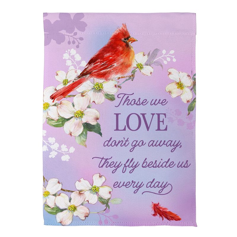 Memorial Cardinal Suede Garden Flag