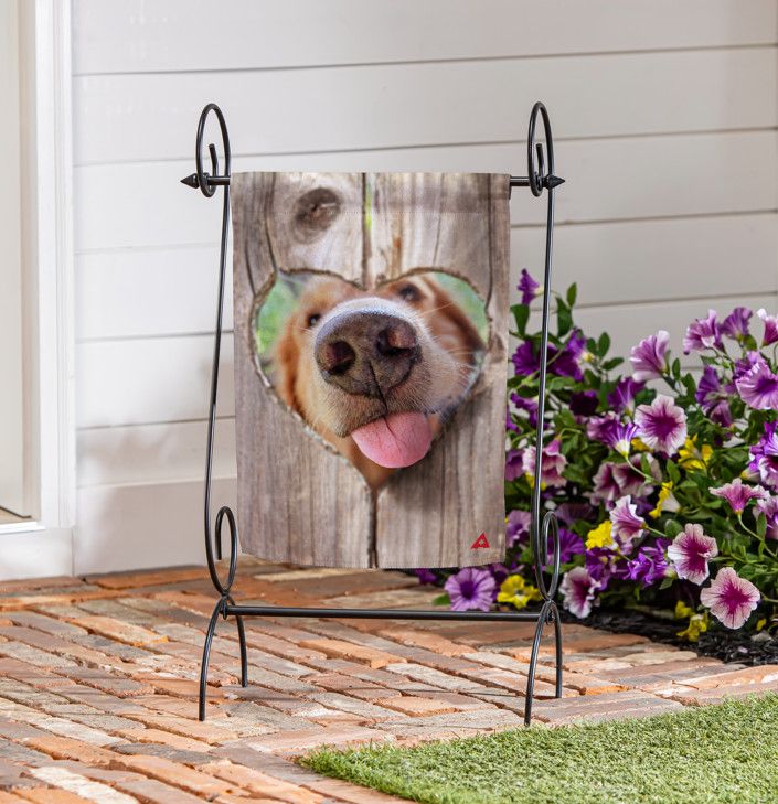 Love Smack Suede Garden Flag