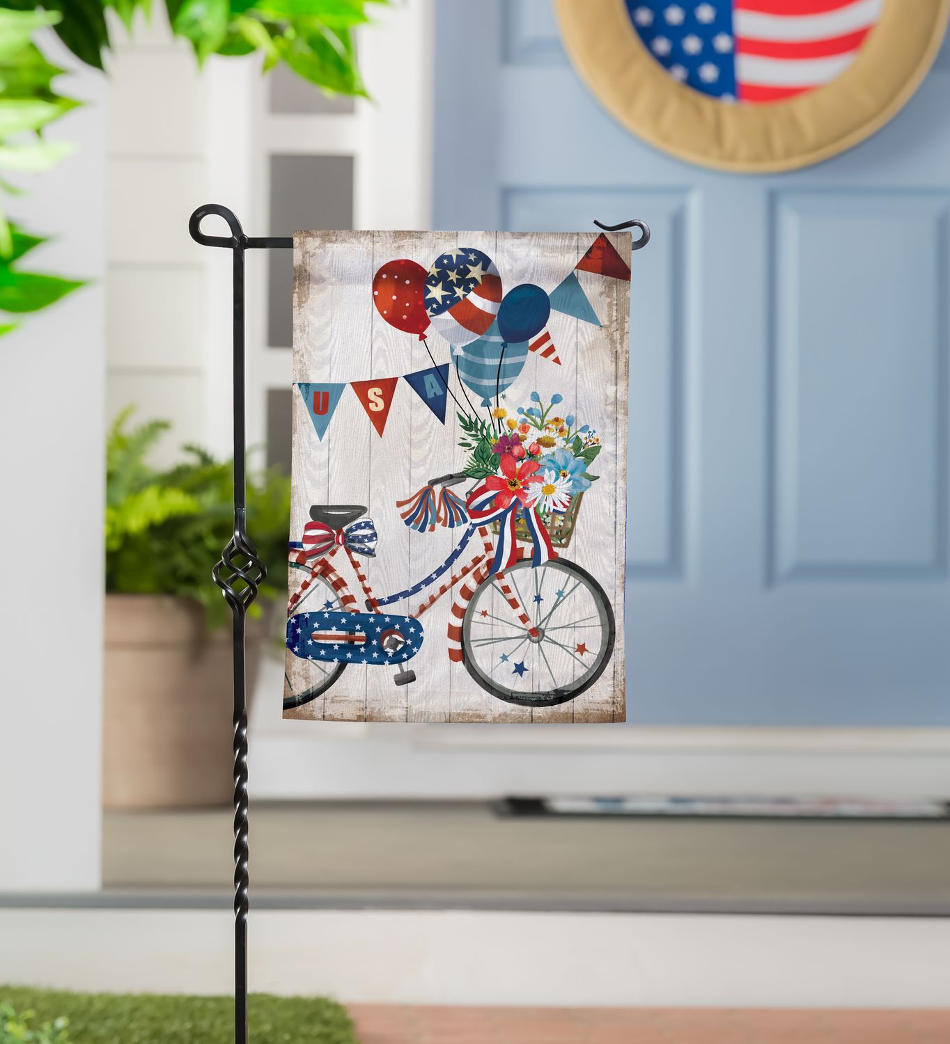 American Classic Bicycle Moire Garden Flag