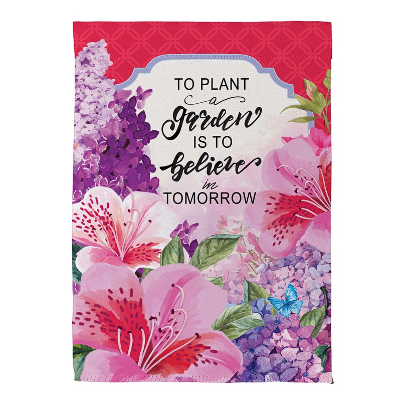 Spring Blossom Suede Garden Flag