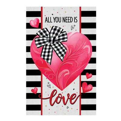All You Need Is Love Applique Garden Flag