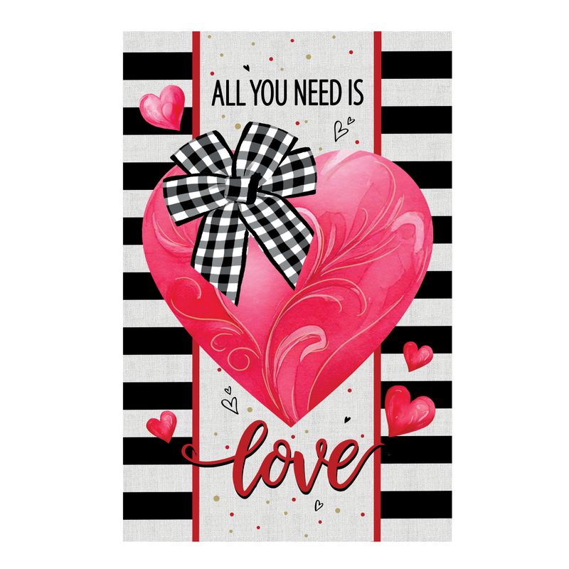 All You Need Is Love Applique Garden Flag