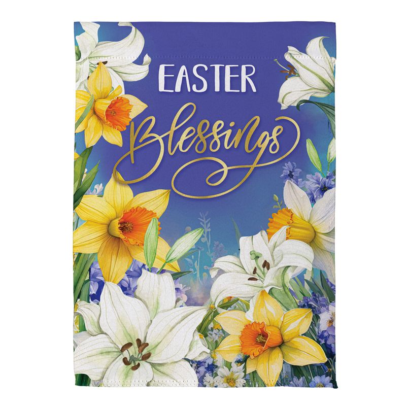 Blessings For Easter Suede Garden Flag