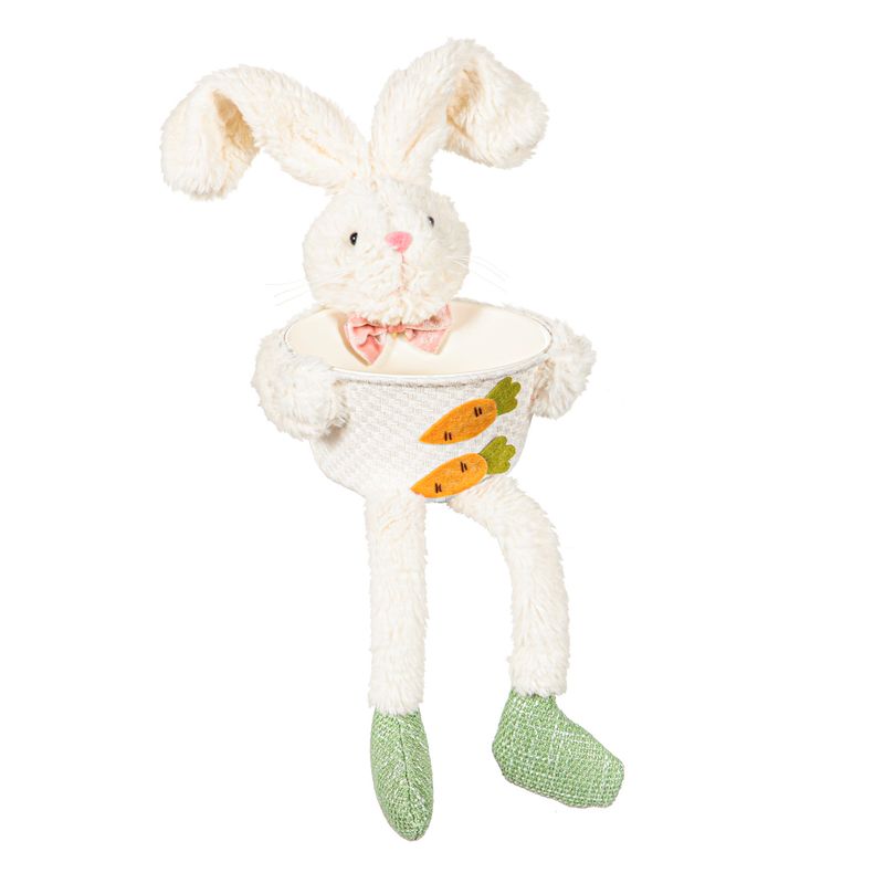 Bunny Blooms Table Decor Fabric Bunny with Bowl an
