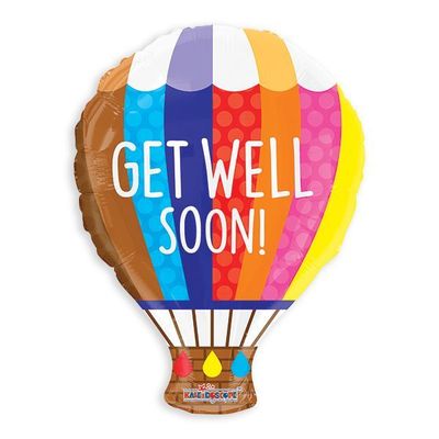 Get Well Hot Air Balloon Foil Balloon -