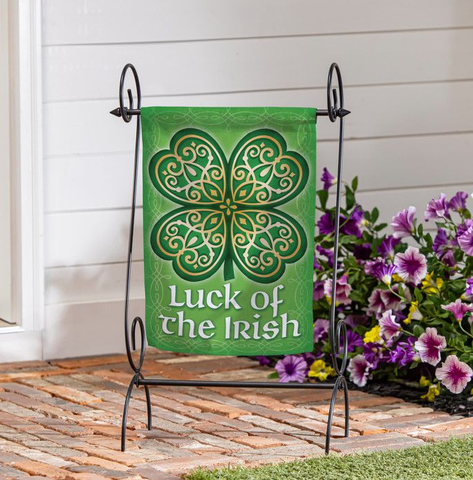 Luck Of The Irish Suede Garden Flag