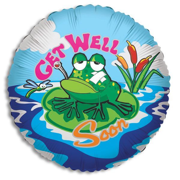 18&quot; Get Well Frog Balloon