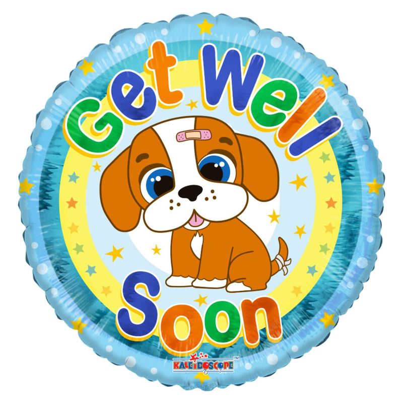 Get Well Puppy Foil Balloon