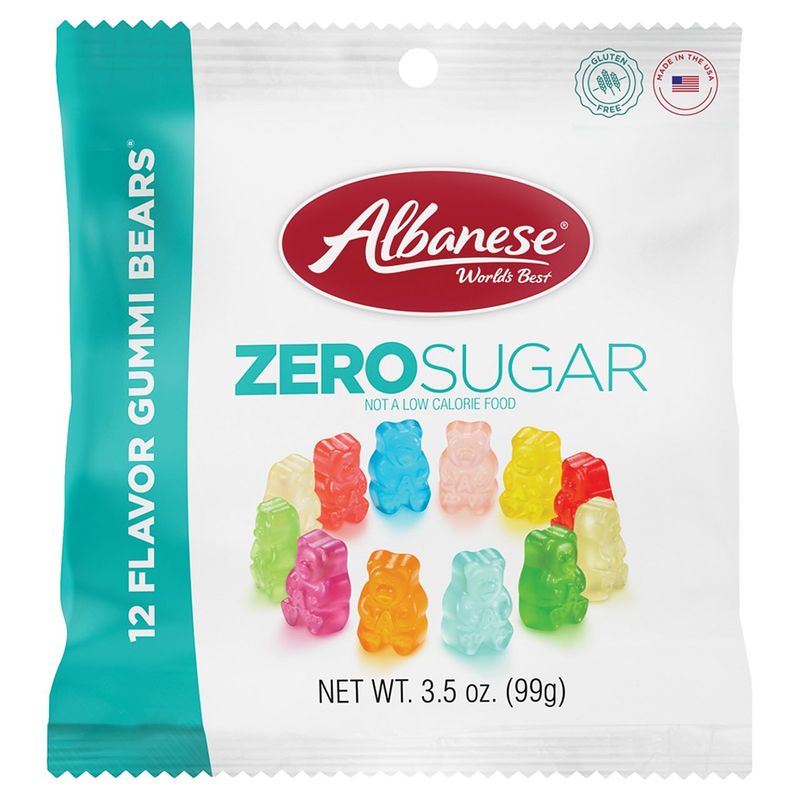 Zero Sugar 12 Flavor Gummi Bears, 3.5oz