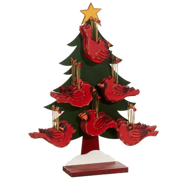 3.5&quot; ELEGANT CARDINAL ORNAMENT
