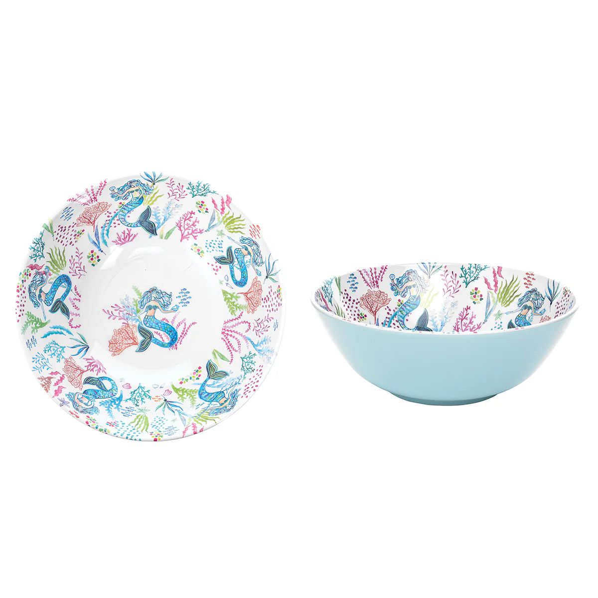 MERMAID GARDEN SERVING BOWL
