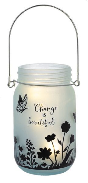 Twinkle Light Up Jar - Change is beautiful