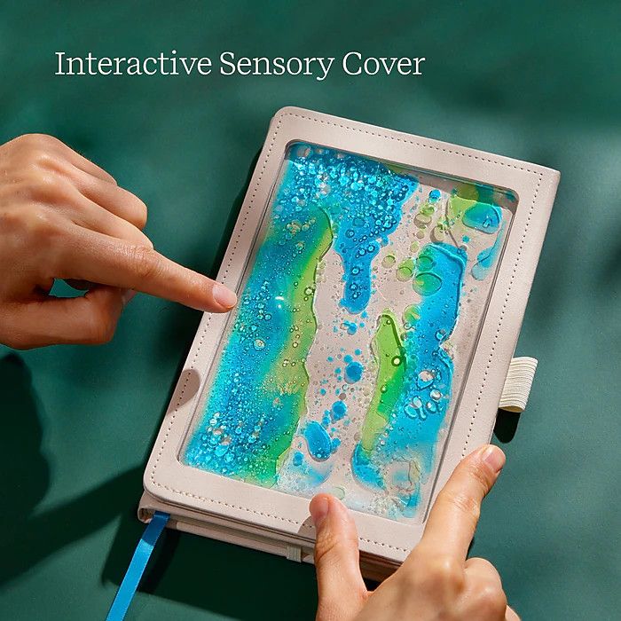 Lifelines &quot;Shake It Up&quot; Sensory Journal (Ocean) - with Tactile Cover &amp; Embossed Paper