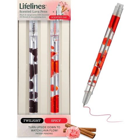 Lifelines Scented Lava Pen Set - Colorways A Black/red 2pk
