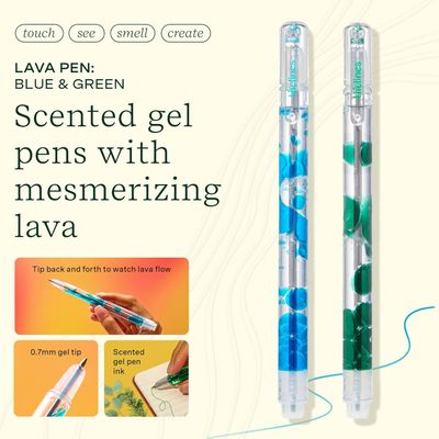 Lifelines Scented Lava Pen Set - Green/Blue