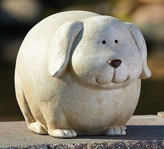6.25&quot; DOG STATUE PUDGY PALS
