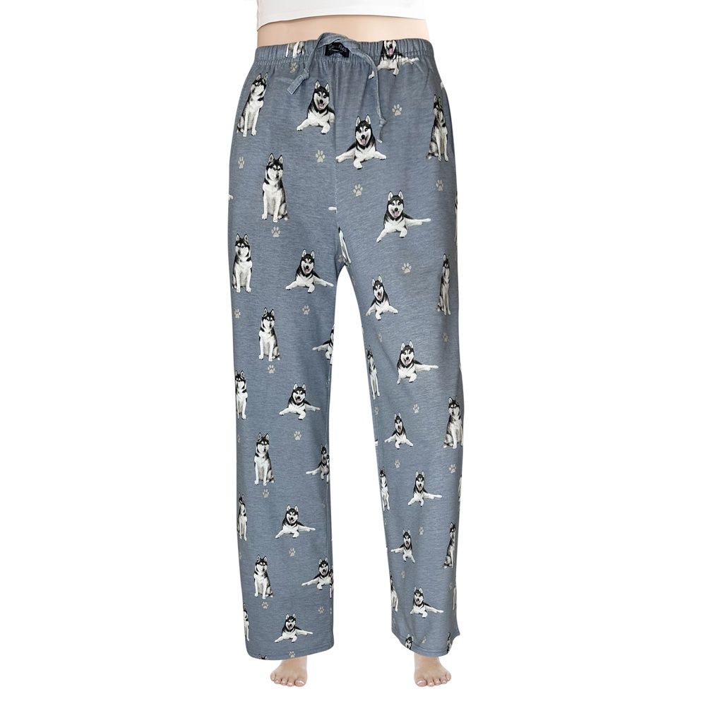 Siberian Husky Pajama Bottoms, Size: Small