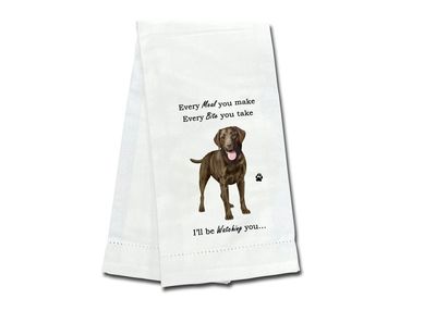 Chocolate Labrador Kitchen Towel
