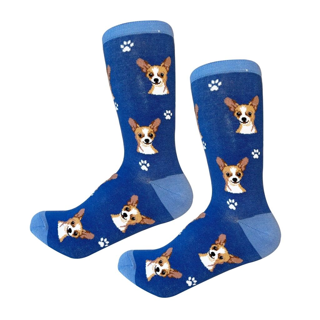 Tan Chihuahua Socks - Unisex - Fun Novelty Dog Socks
