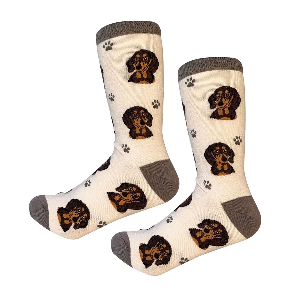 Black Dachshund   - Unisex - Fun Novelty Dog Socks