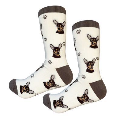 Black Chihuahua - Unisex - Fun Novelty Crew Dog Socks