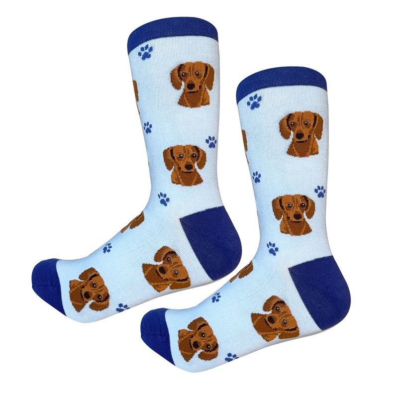 Red Dachshund Socks - Unisex - Fun Novelty Dog Socks