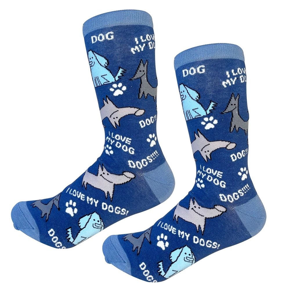 I Love My Mutt Socks - Unisex - Fun Novelty Dog Socks