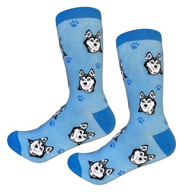 Siberian Husky Socks - Fun Novelty Dog Socks - Unisex