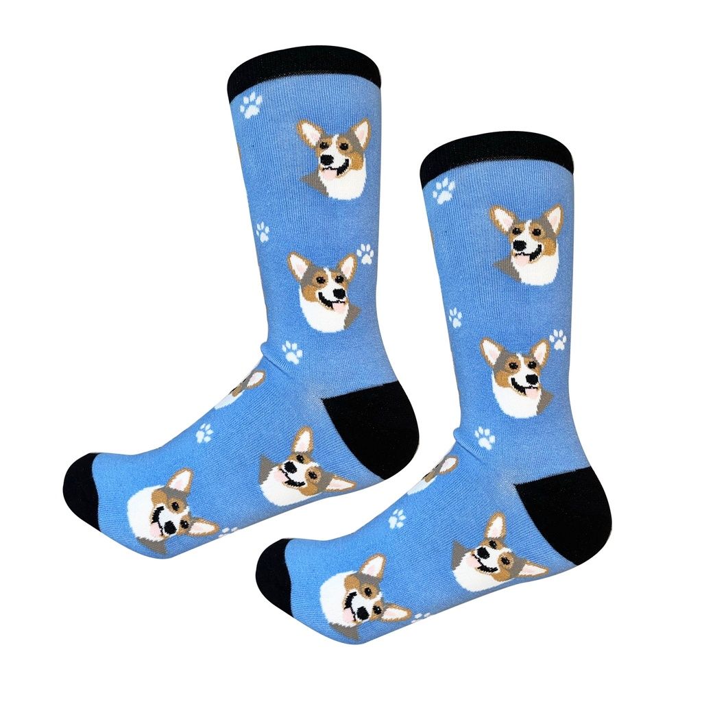 Welsh Corgi Socks - Fun Novelty Dog Socks - Unisex