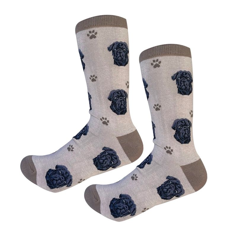 Pug-Black-Unisex-Fun Novelty Dog Sock